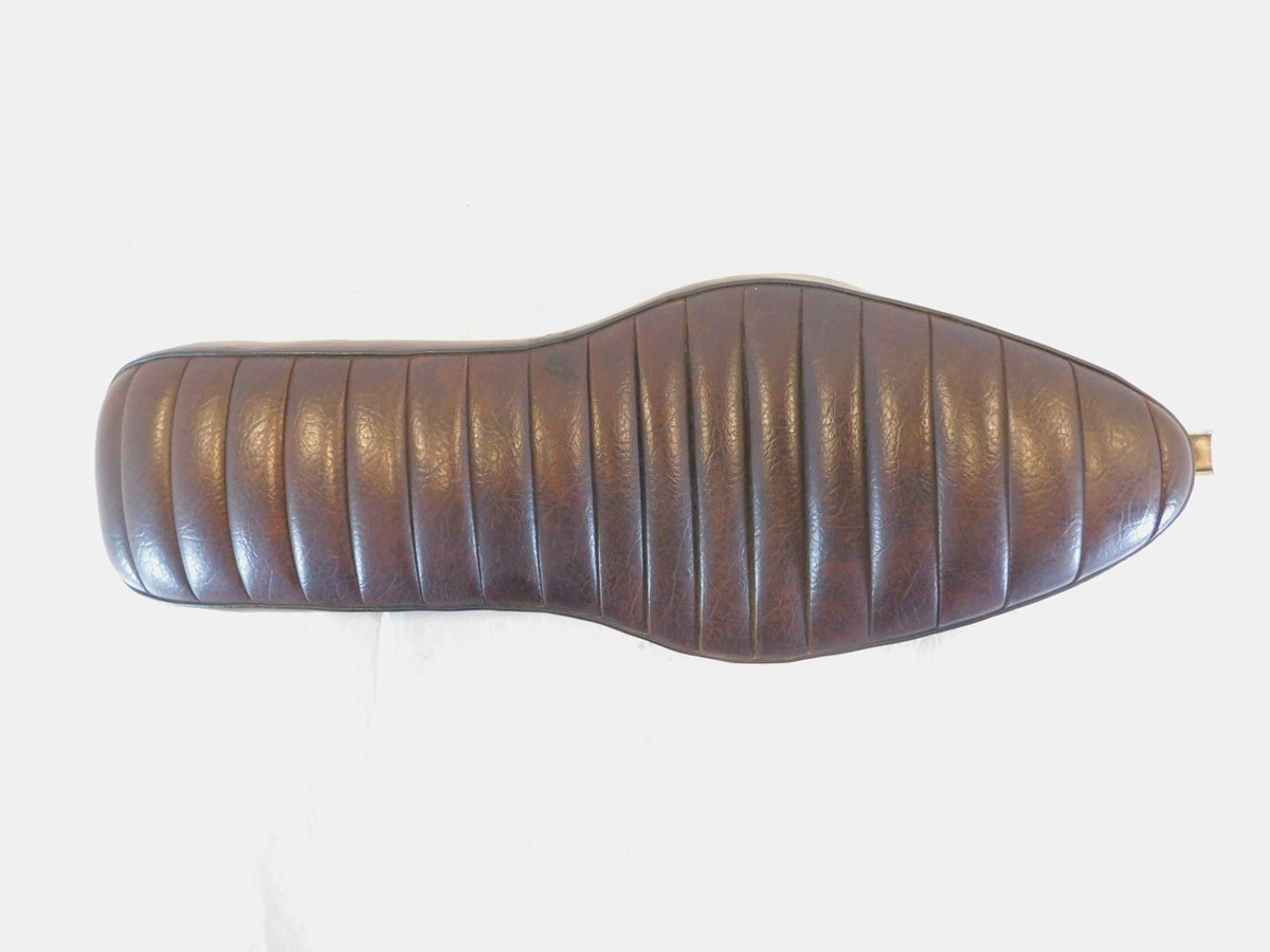 1957-1978 Harley Davidson Sportster 900 & 1000 Brown Leather Front & Rear Seat - C3 Cycle