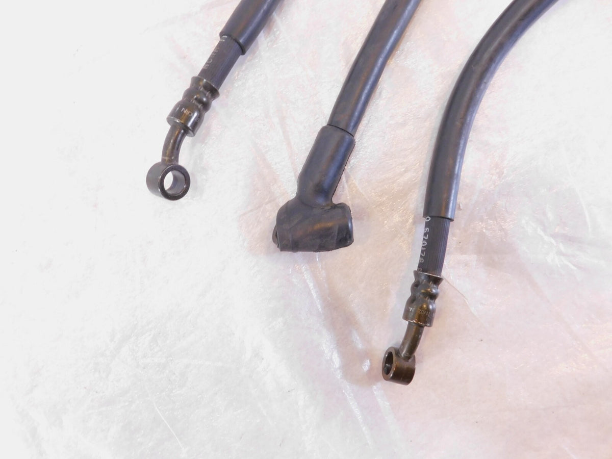 2002-2005 Kawasaki ZZR1200 ZX1200C Left/Right Front Wheel Brake Hose Pipe Lines - C3 Cycle