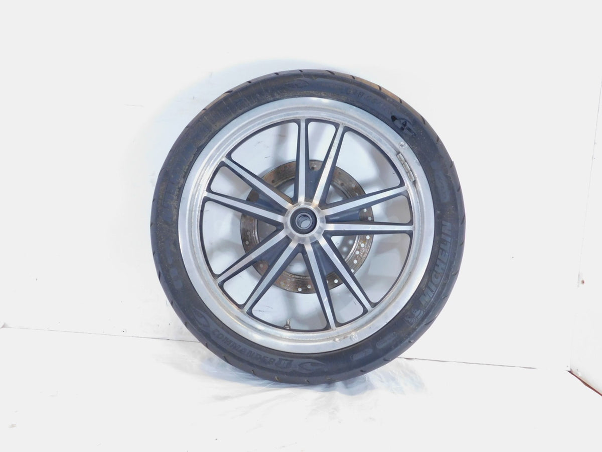 2008-2012 Harley Davidson Dyna Low Rider FXDL Silver Cast Front Rim Wheel - BENT - C3 Cycle