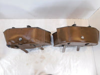 2004-2012 Victory Kingpin Viking Brown Left & Right Saddlebags Side Bags - Torn - C3 Cycle
