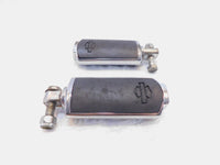 Harley Touring FXR Dyna Sportster & Softail Black & Chrome Footpegs Footrests - C3 Cycle