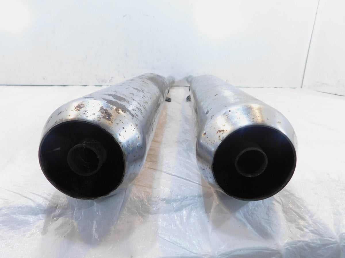 Pair BMW Airhead R50/5 R60/5 R75/5 Chrome Left/Right Exhaust System Mufflers - C3 Cycle