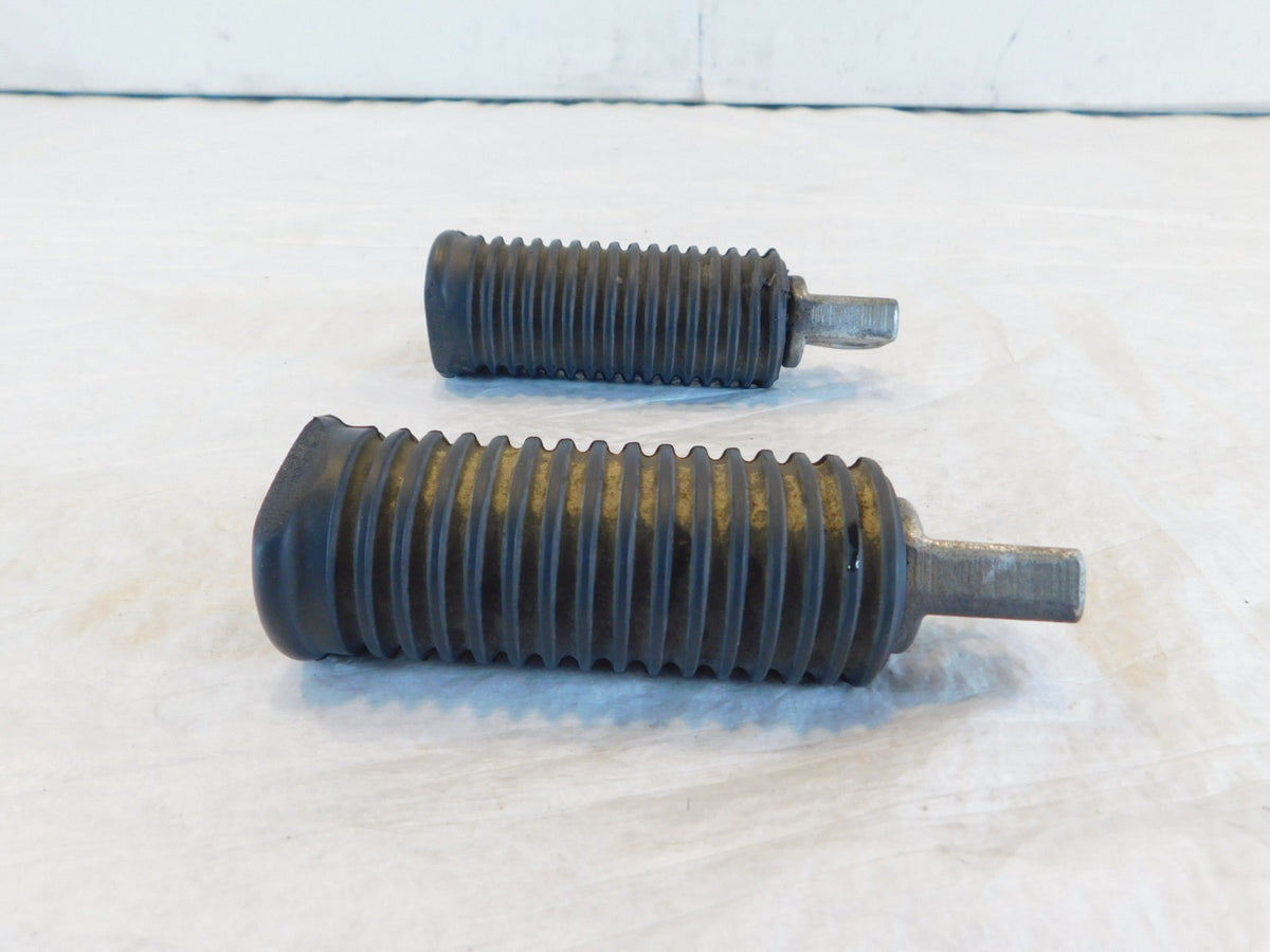 Harley Touring FXR Dyna Sportster & Softail Black Rubber Footpegs Footrests - C3 Cycle