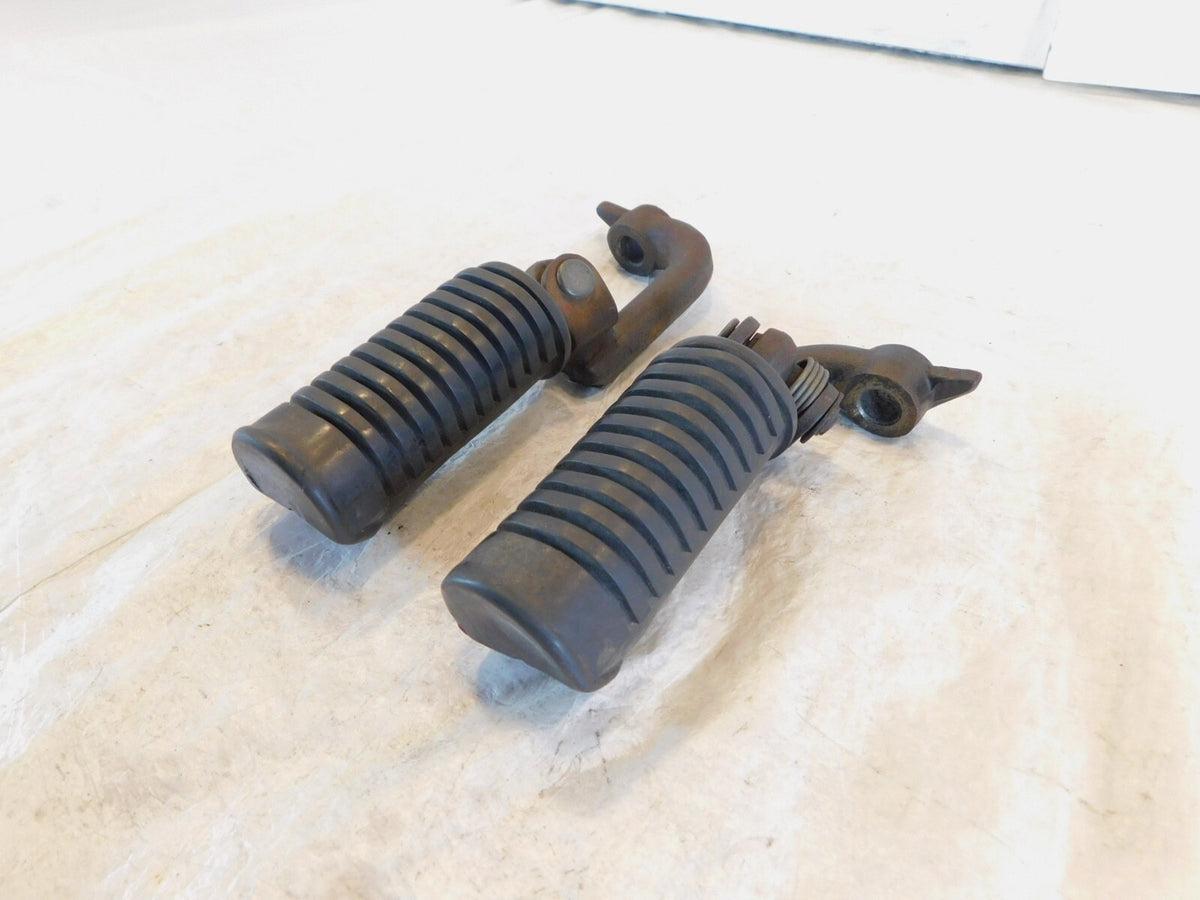 Triumph Adventurer Thunderbird Sport Black Rear Passenger Footpegs w/ Brackets - C3 Cycle
