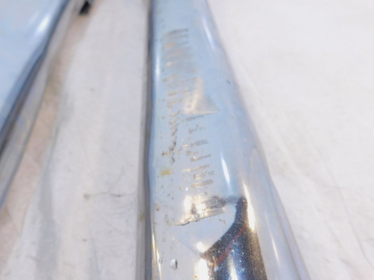 Harley Road King Electra Glide Chrome Left & Right Exhaust Pipe Mufflers - Dents - C3 Cycle