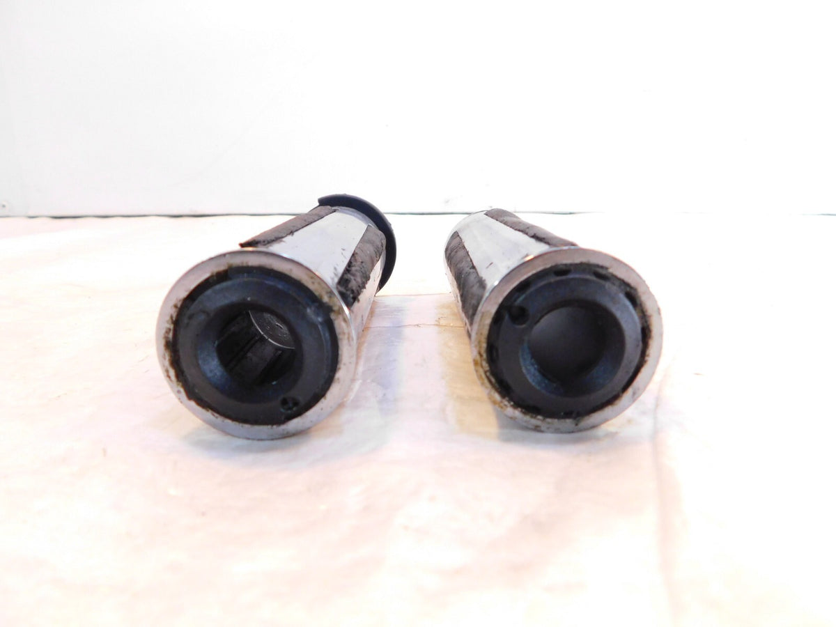 Harley Davidson Dyna Sportster Softail Chrome Left & Right Handlebar Hand Grips - C3 Cycle