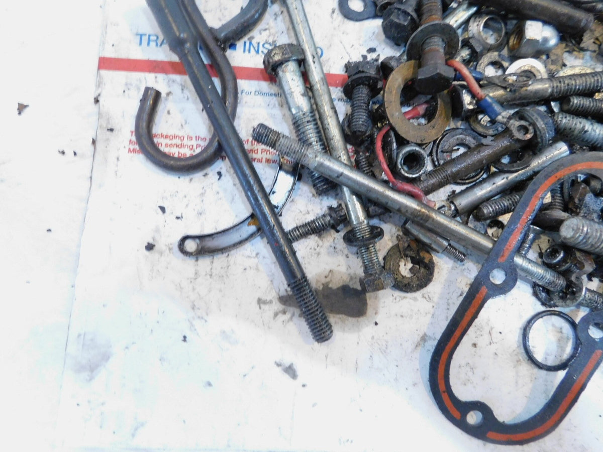 1985 85 Harley Davidson FX FXWG Wide Glide Nuts Bolt & Brackets Parts Box Lot - C3 Cycle