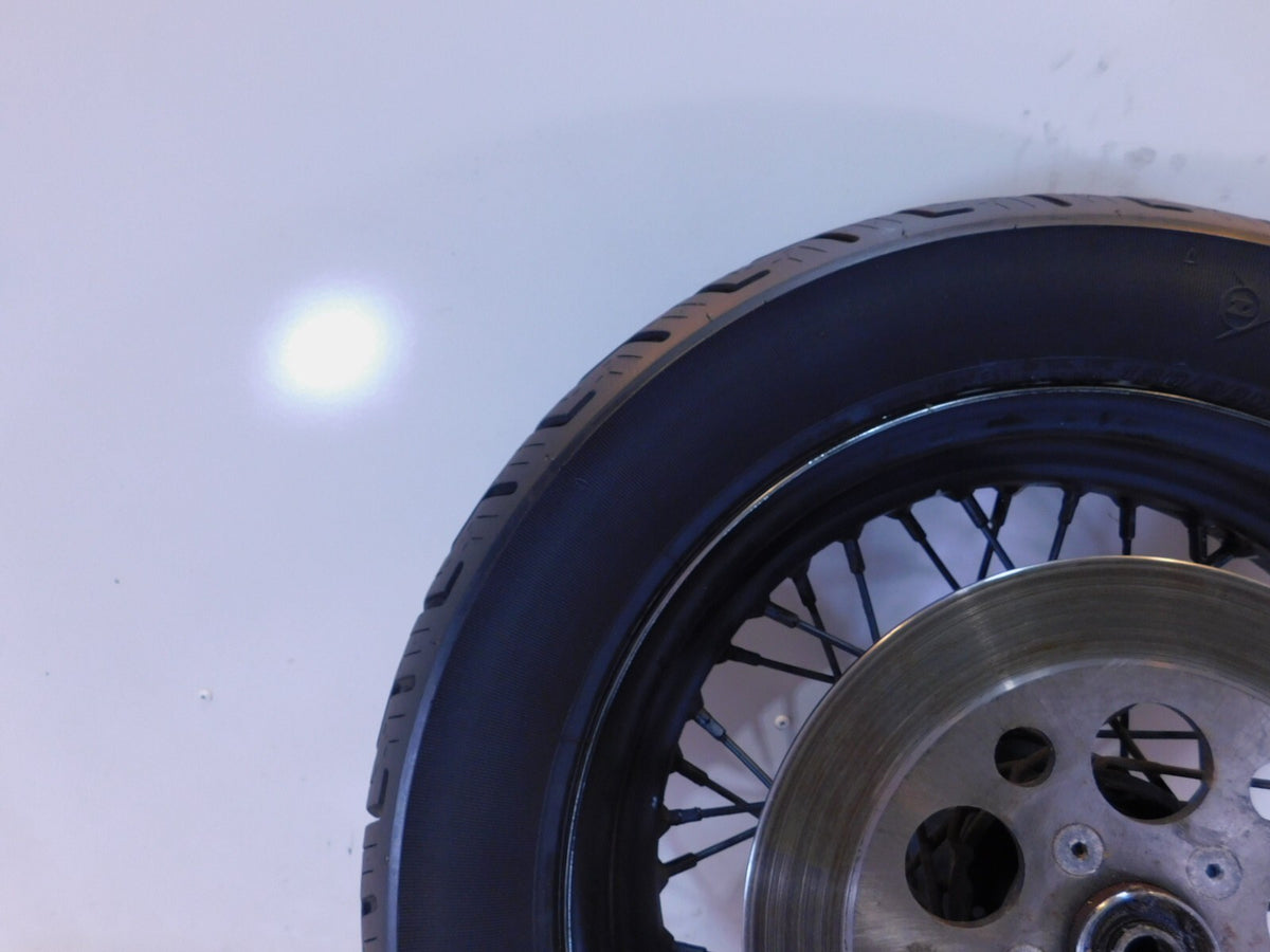 Harley Dyna Softail & Sportster 883 & 1200 Black Laced Rear Wheel Rim & Tire