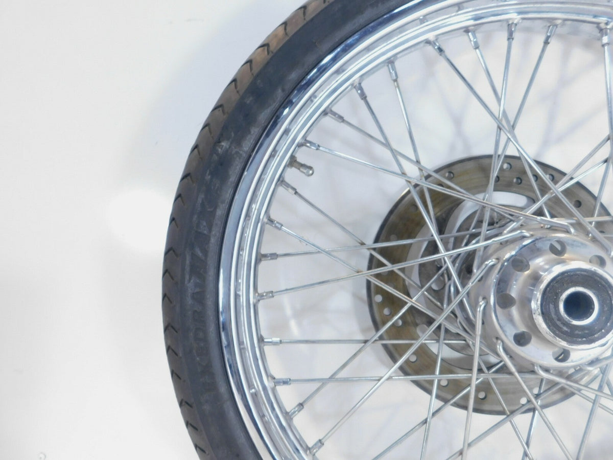 Bent Harley Davidson Softail Night Train & Deuce 21" Laced Front Wheel Rim Tire - C3 Cycle