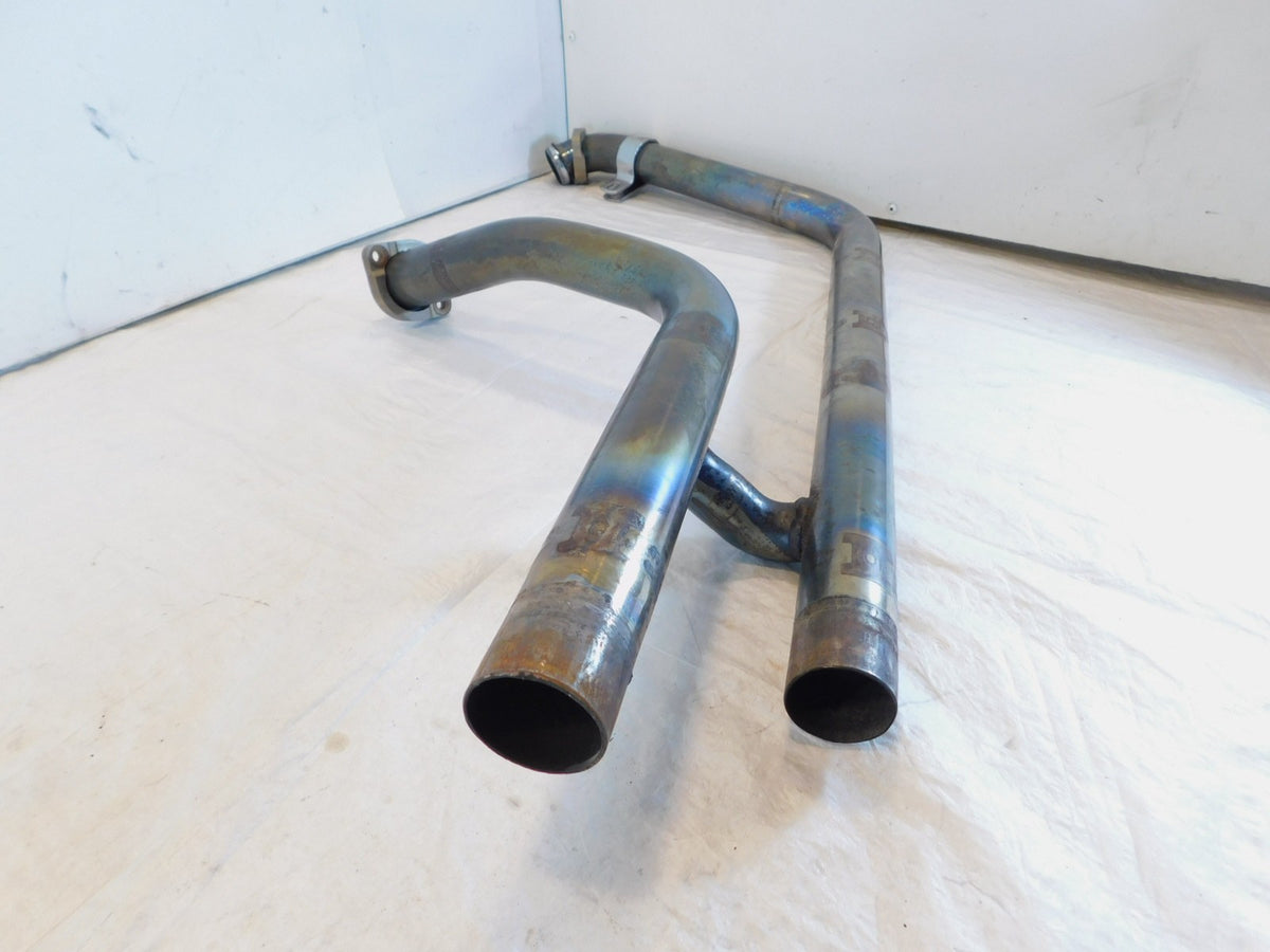 2005-2006 Harley Davidson Softail Deluxe Front Exhaust Header Pipes Assembly - C3 Cycle