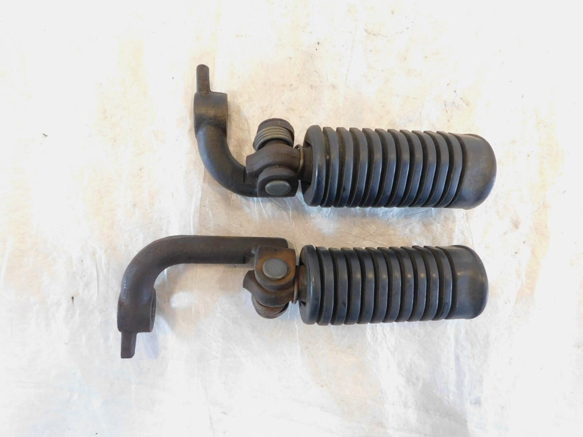 Triumph Adventurer Thunderbird Sport Black Rear Passenger Footpegs w/ Brackets - C3 Cycle