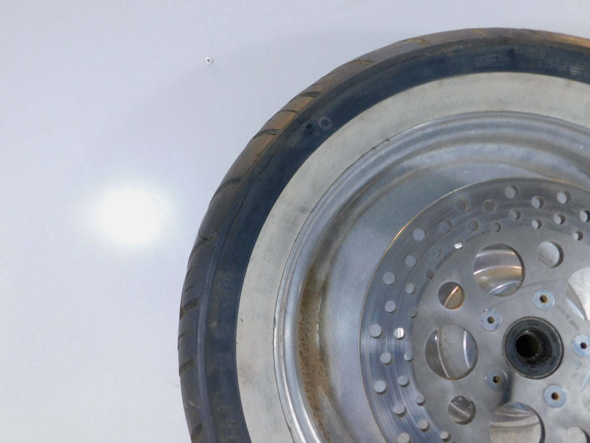 Harley Davidson Dyna Softail & Sportster 883 & 1200 Rear Wheel Rim w/ Tire- BENT - C3 Cycle