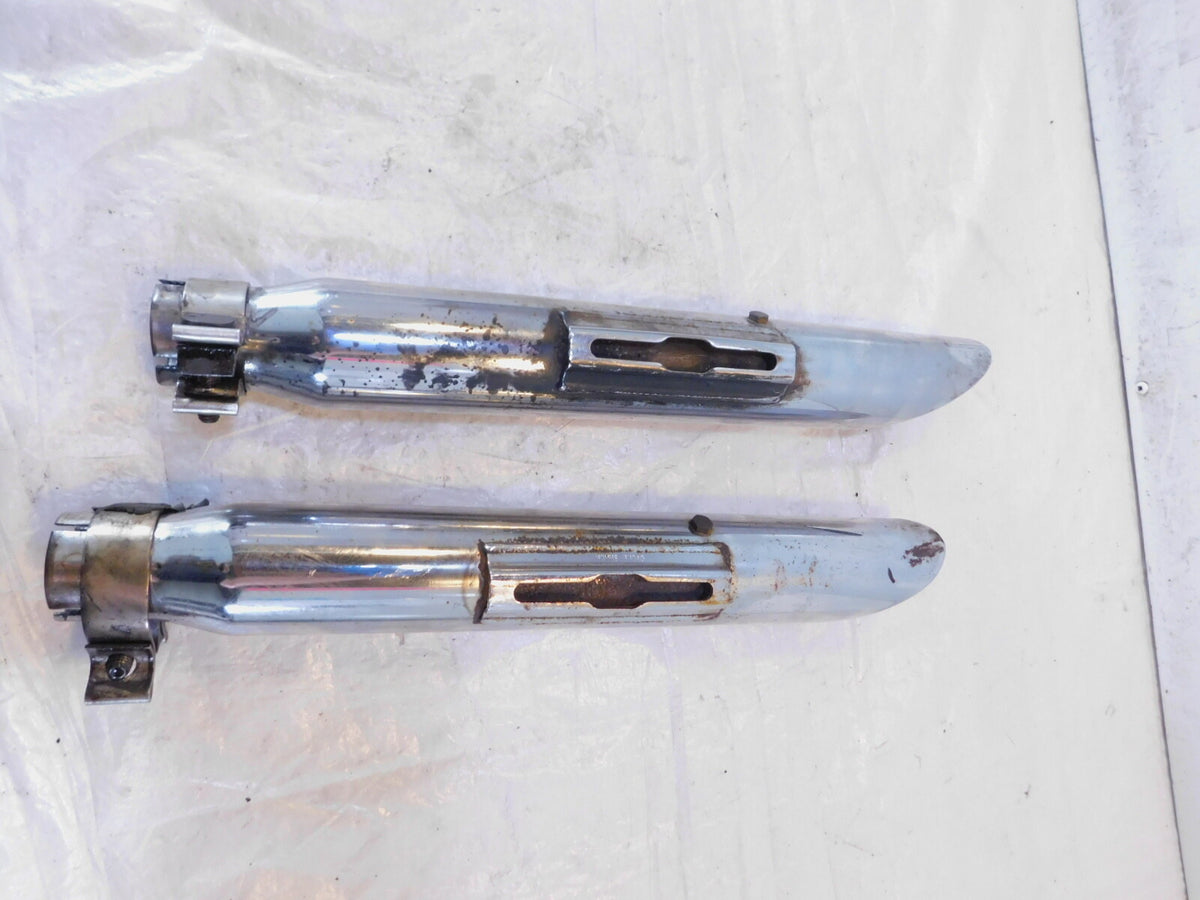 1991-1994 Harley Davidson Dyna Low Rider & Wide Glide Slash Cut Pipe Mufflers - C3 Cycle