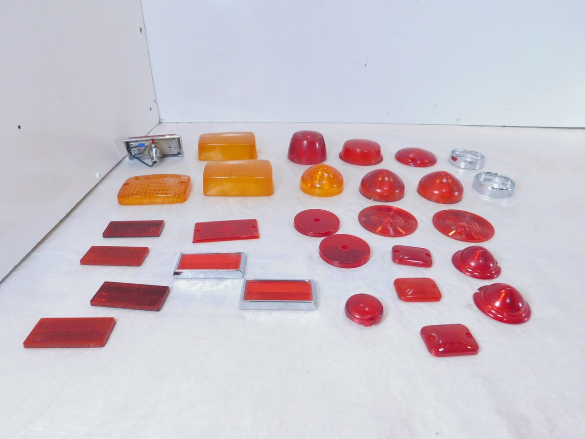 Lot Harley Davidson Motorcycle Boat Trailer Turn Signal Brake Light Lamp Lenses - C3 Cycle