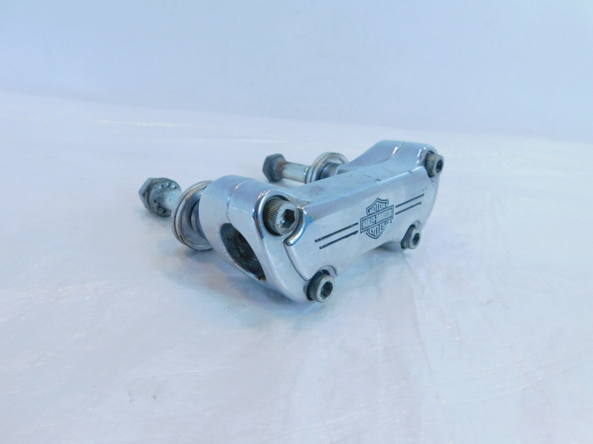 Harley Dyna Wide & Super Glide Custom Chrome Handlebar Mount Clamp Brackets - C3 Cycle