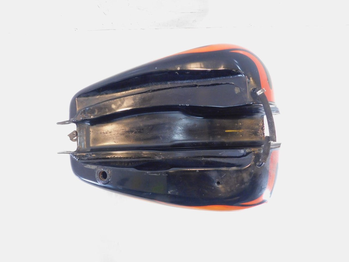 10-17 Harley Davidson Dyna Wide Glide Black w/ Flame Fuel Gas Tank - DENTED - C3 Cycle