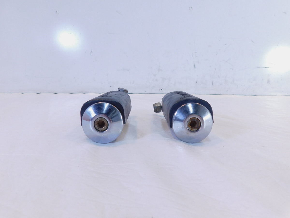 Harley Touring FXR Dyna Sportster Softail ISO Chrome & Rubber Footpegs Footrests - C3 Cycle