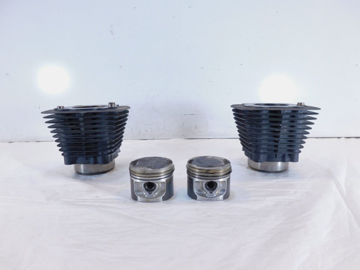 Pair Harley Davidson Sportster 883 Black Engine Cylinder Barrel Jugs w/ Pistons - C3 Cycle