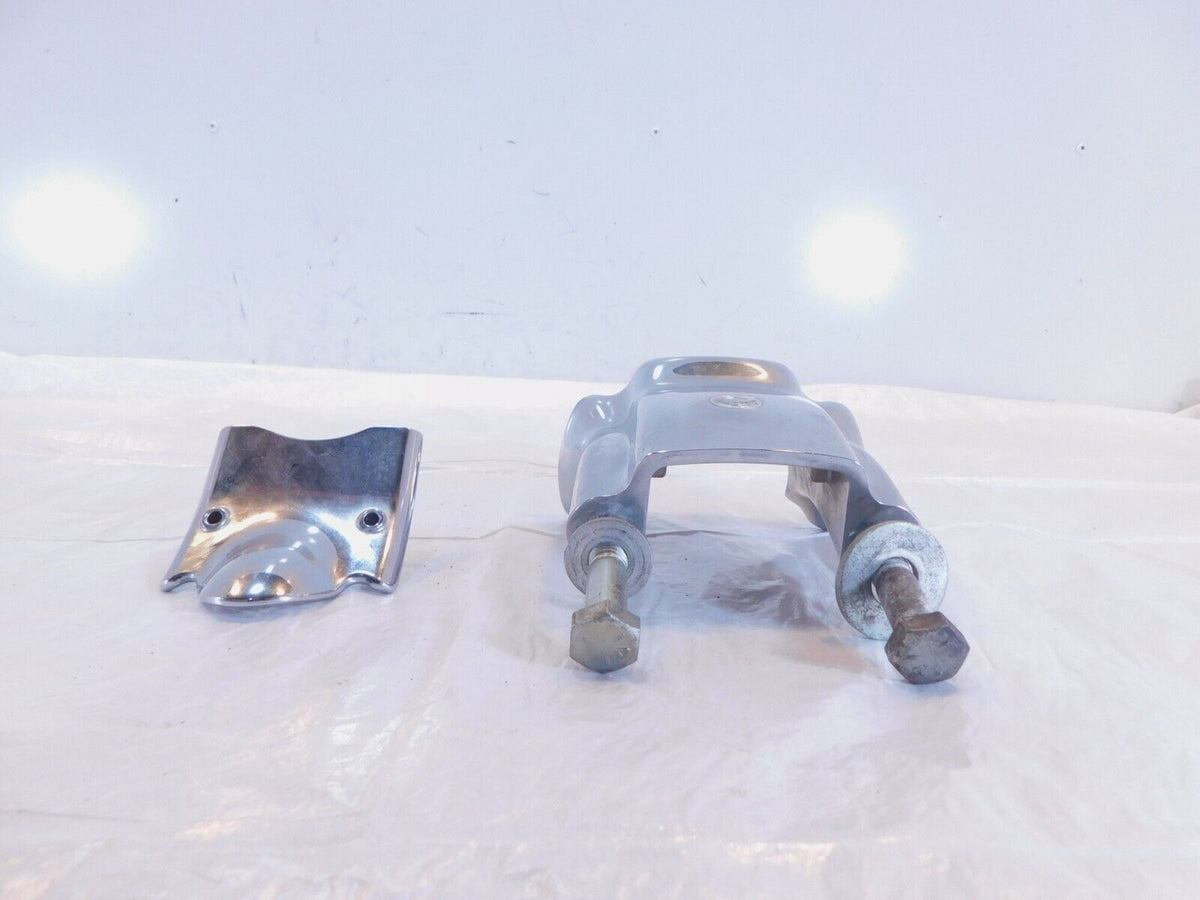 Harley Sportster 883 1200 Custom Chrome Handlebar Riser Mount Bracket & Cover - C3 Cycle
