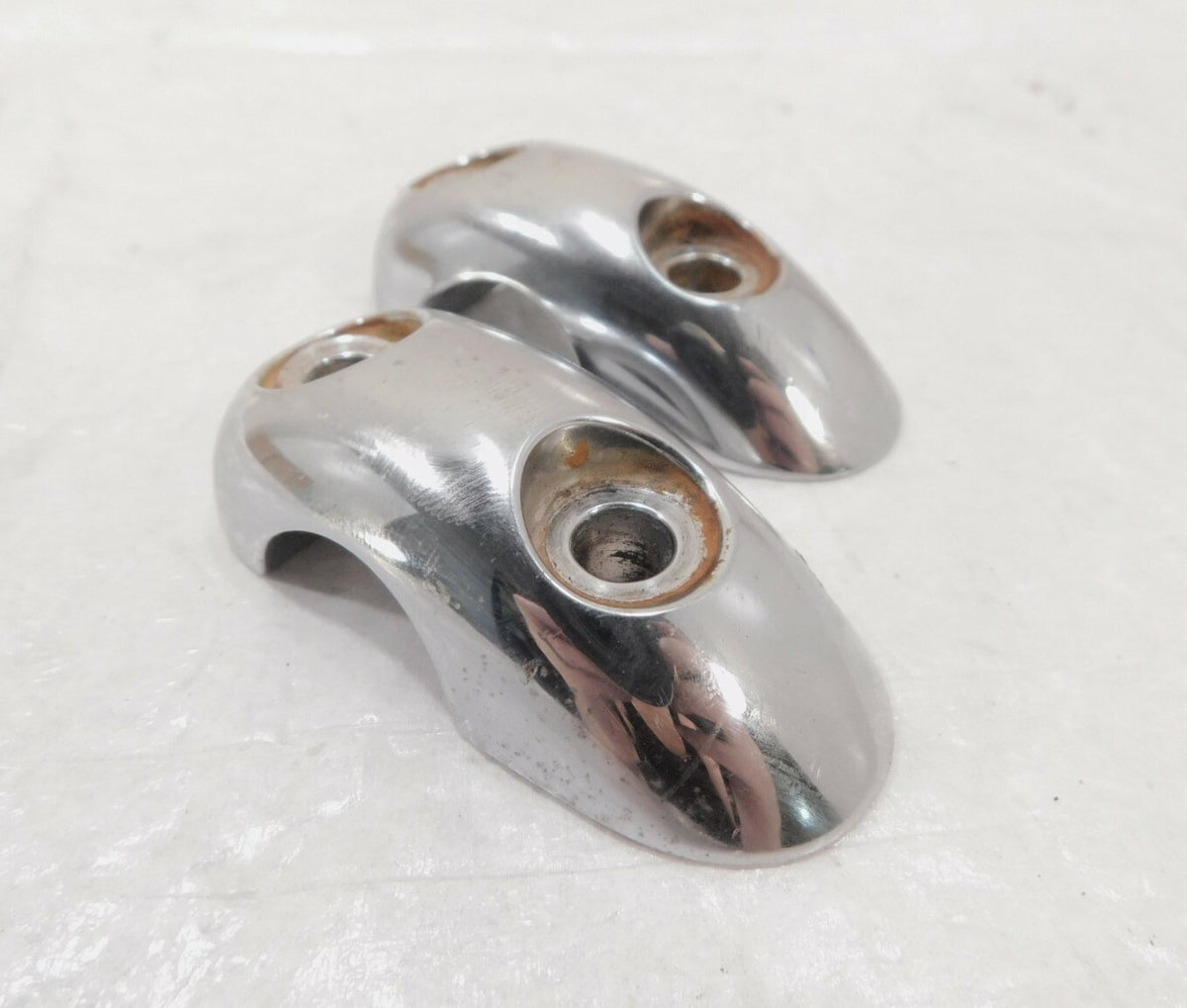 Harley Davison VRSCR Street Rod Chrome Left Right Handlebar Riser Clamp Caps - C3 Cycle