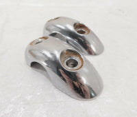 Harley Davison VRSCR Street Rod Chrome Left Right Handlebar Riser Clamp Caps - C3 Cycle