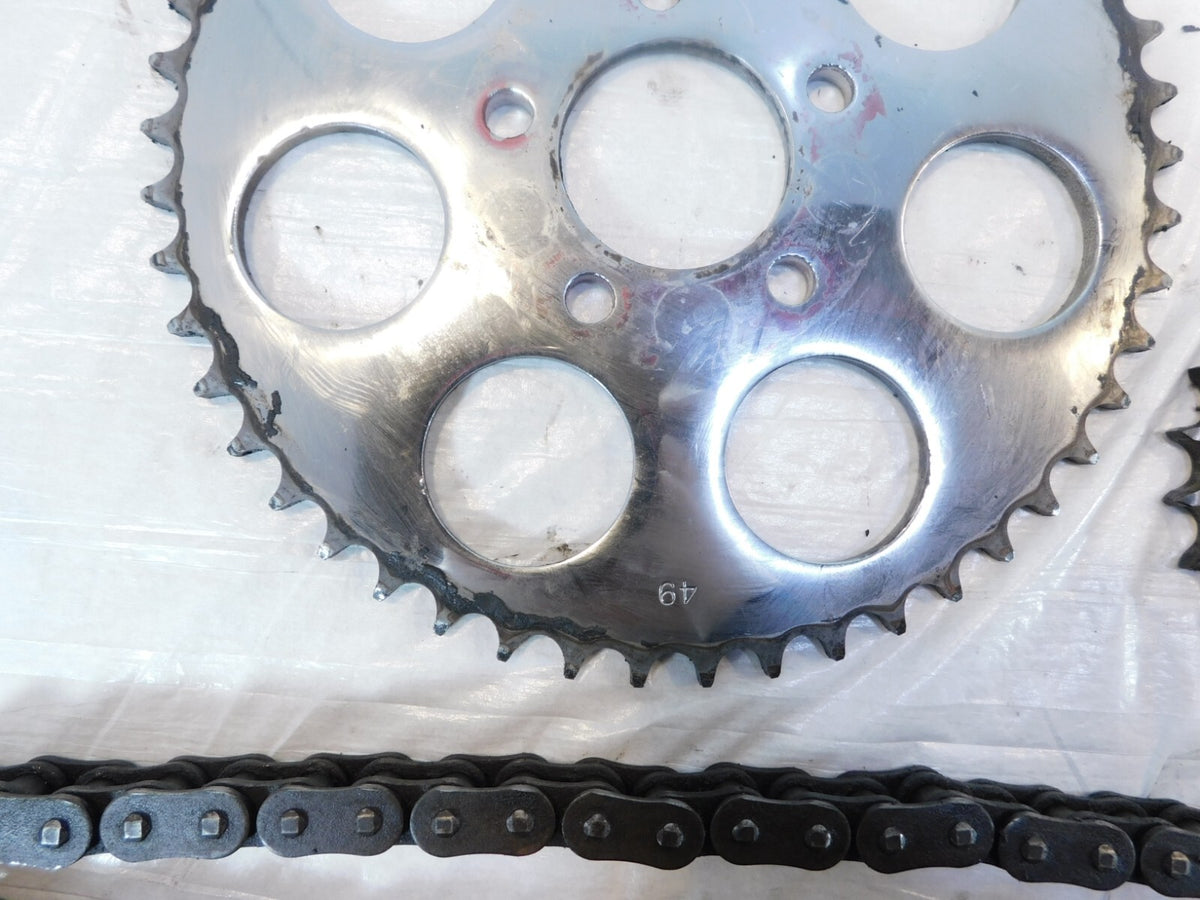 Set Harley Davidson Sportster 883 1000 1100 & 1200 Chain Drive Gear Sprockets - C3 Cycle