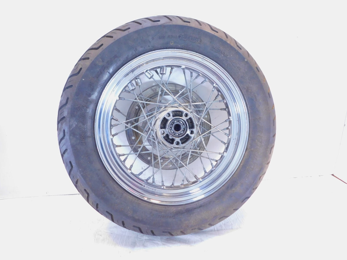 Harley Davidson Sportster Softail & Dyna 16" Chrome Laced Rear Wheel Rim - Bent - C3 Cycle