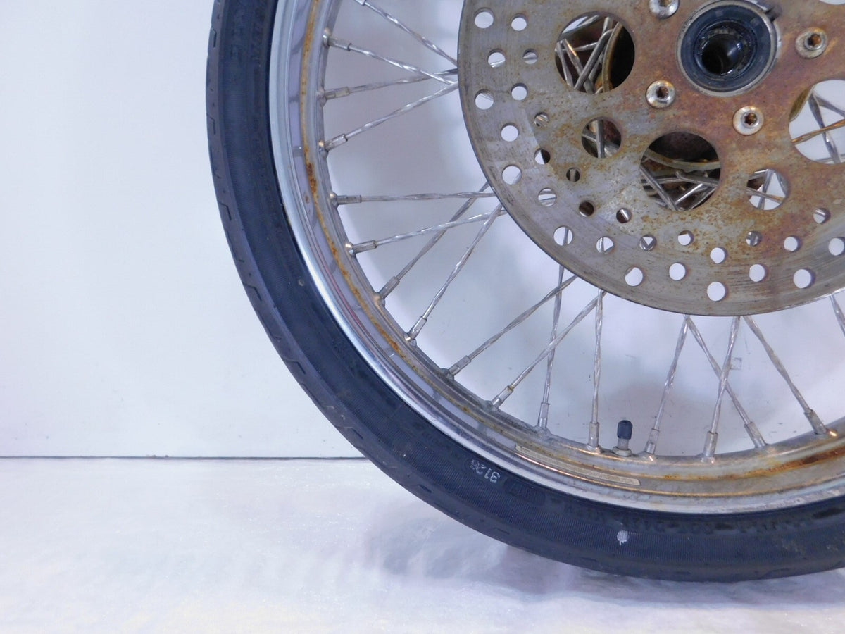 Harley Davidson Softail & Dyna Wide Glide Chrome 21" Front Wheel Rim & Rotor - C3 Cycle