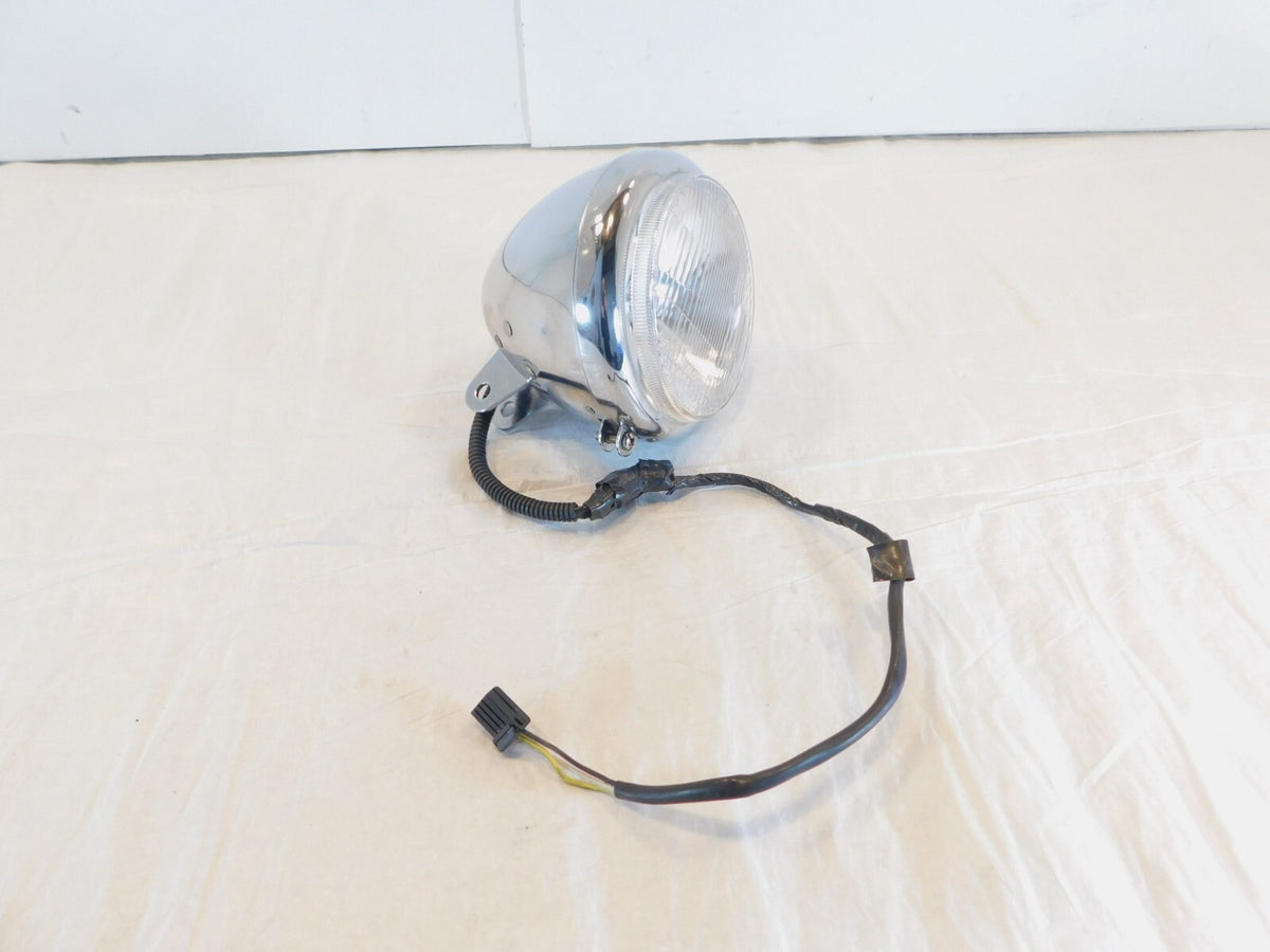 Harley Davidson Sportster 1200 Custom Chrome Bucket Shell w/ Headlight Headlamp - C3 Cycle