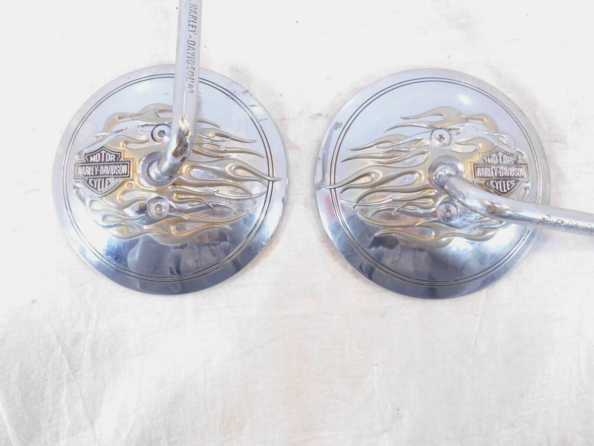 Harley Dyna Sportster Softail FXR Sportster Front Chrome Rear View Mirror - Set - C3 Cycle