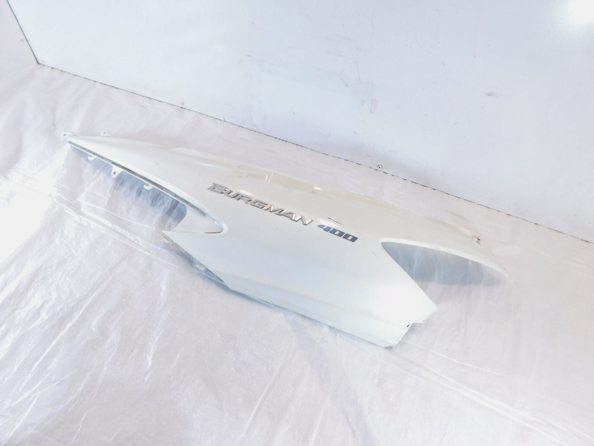 2009-2012 Suzuki Burgman 400 AN400 White Left Side Seat Cover Fairing Cowl Panel - C3 Cycle