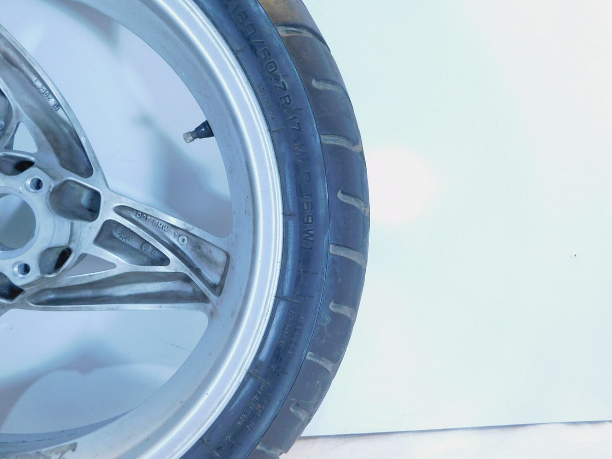 2001-2005 BMW F650 CS F650CS Scarver Silver Rear Rim Wheel & Tire - 36317681009 - C3 Cycle