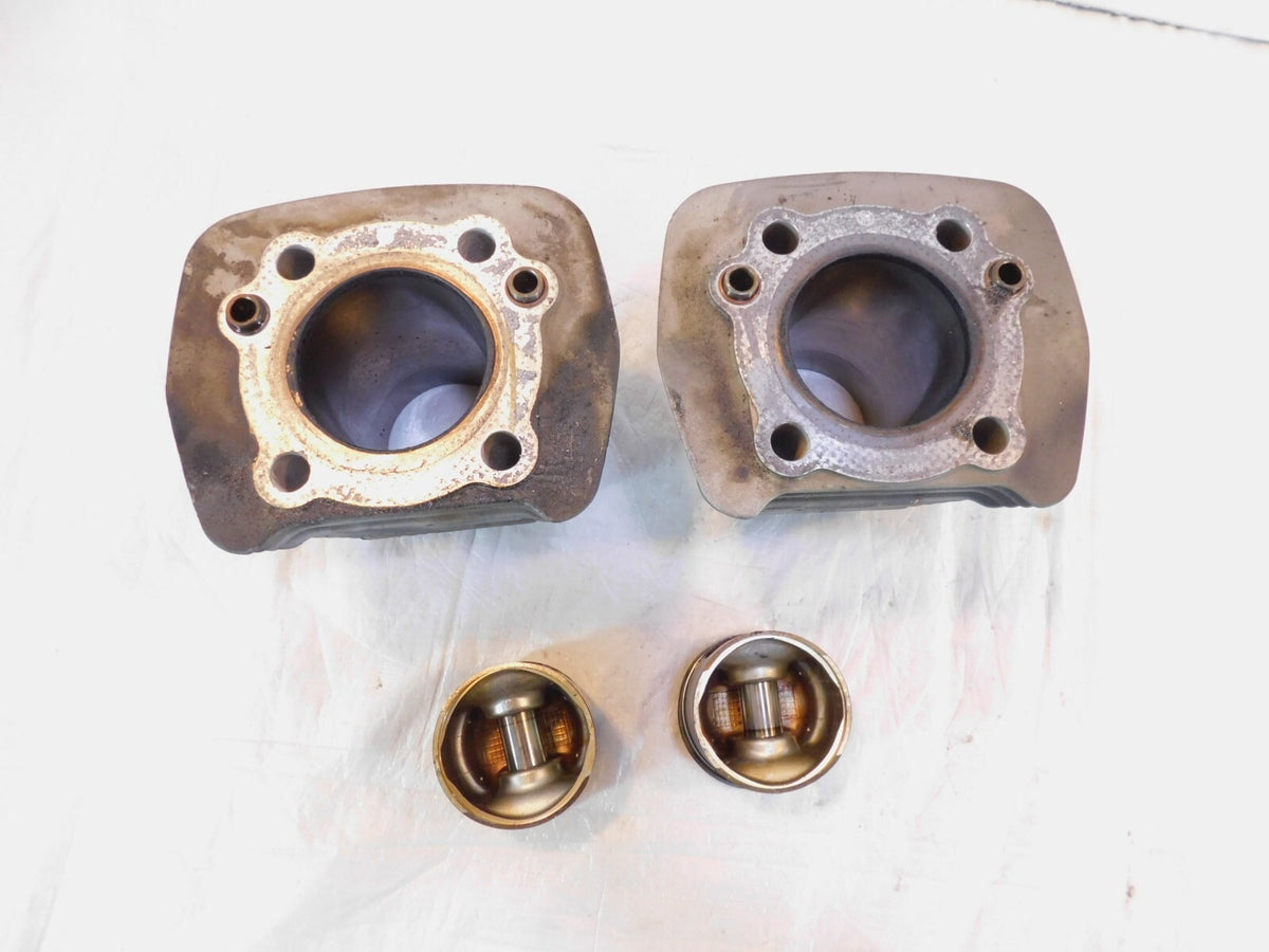 Pair Harley Davidson Sportster 883 Silver Cylinder Jugs w/ Pistons P/N: 16446-86 - C3 Cycle