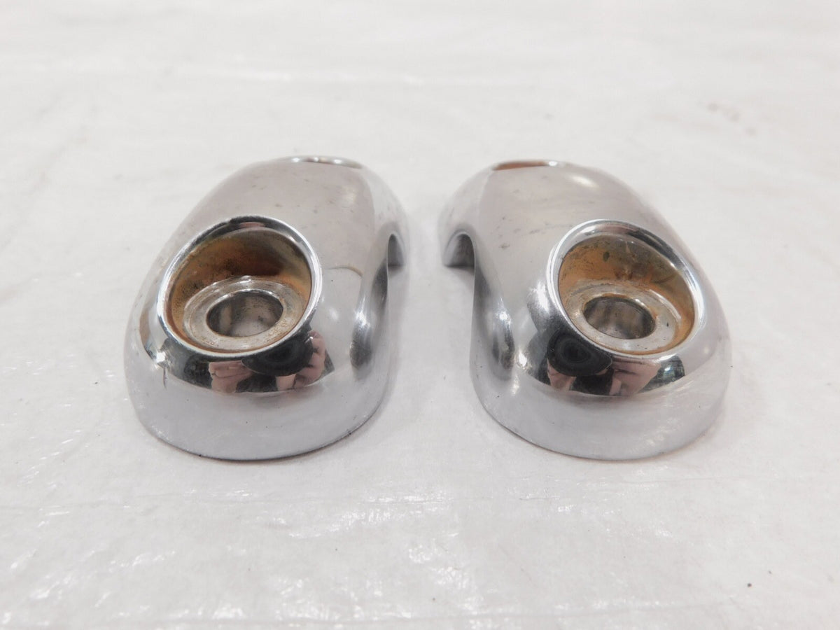 Harley Davison VRSCR Street Rod Chrome Left Right Handlebar Riser Clamp Caps - C3 Cycle