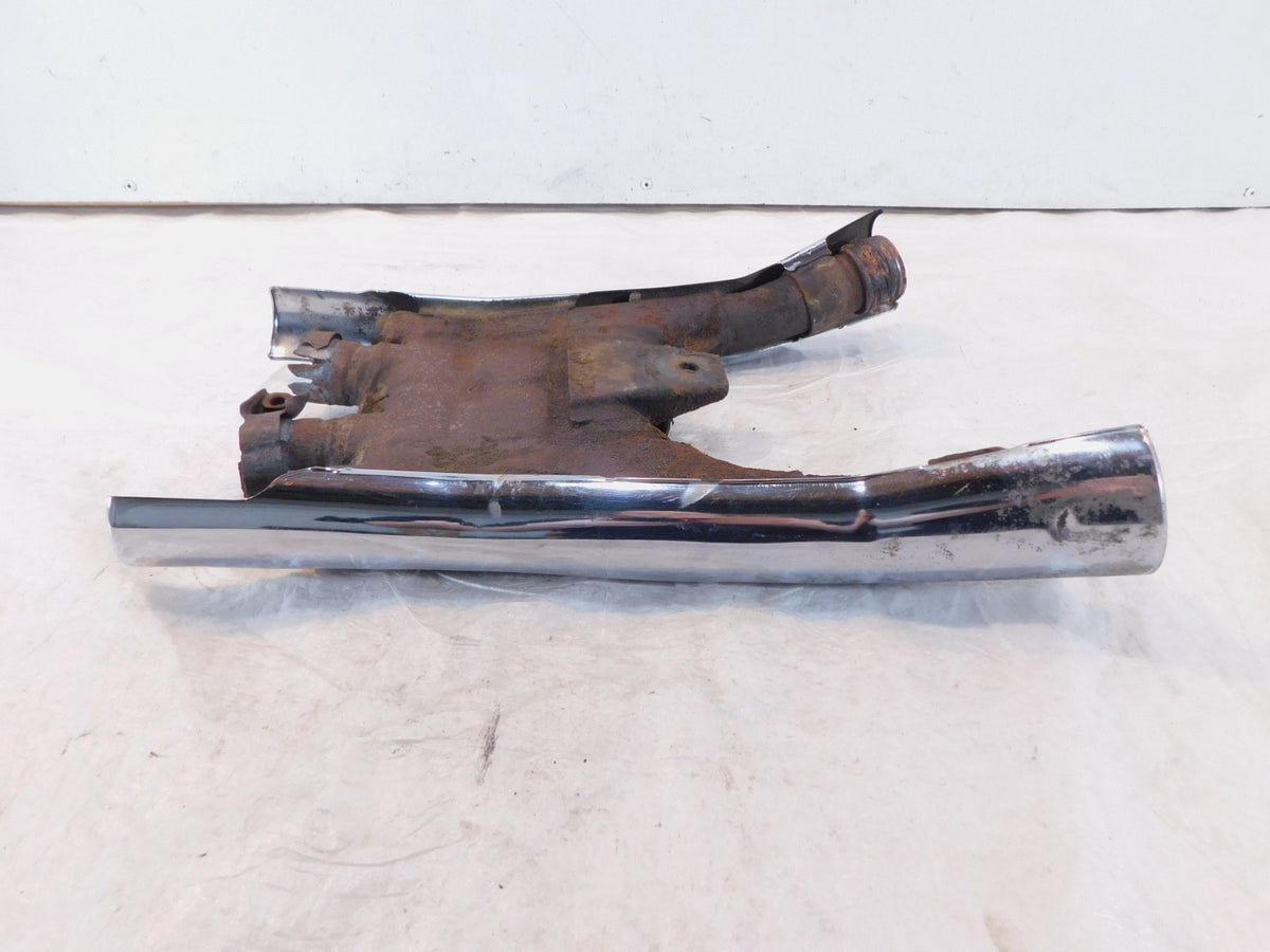 82-83 Yamaha XJ750 Maxim 750 Exhaust Muffler System Mid Pipe Chamber Manifold - C3 Cycle