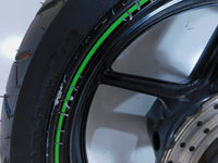 2008 2009 2010 Kawasaki Ninja 250R EX250 Black/Green Rear Wheel Rim 17x3.5 -Bent