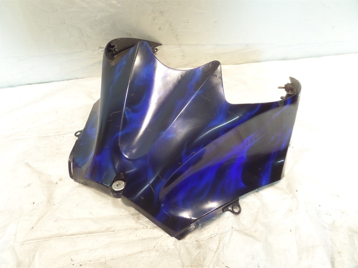 2006-2009 Kawasaki Ninja 1400 ZX-14 Blue Flames Petrol Fuel Gas Tank Cover Cowl - C3 Cycle