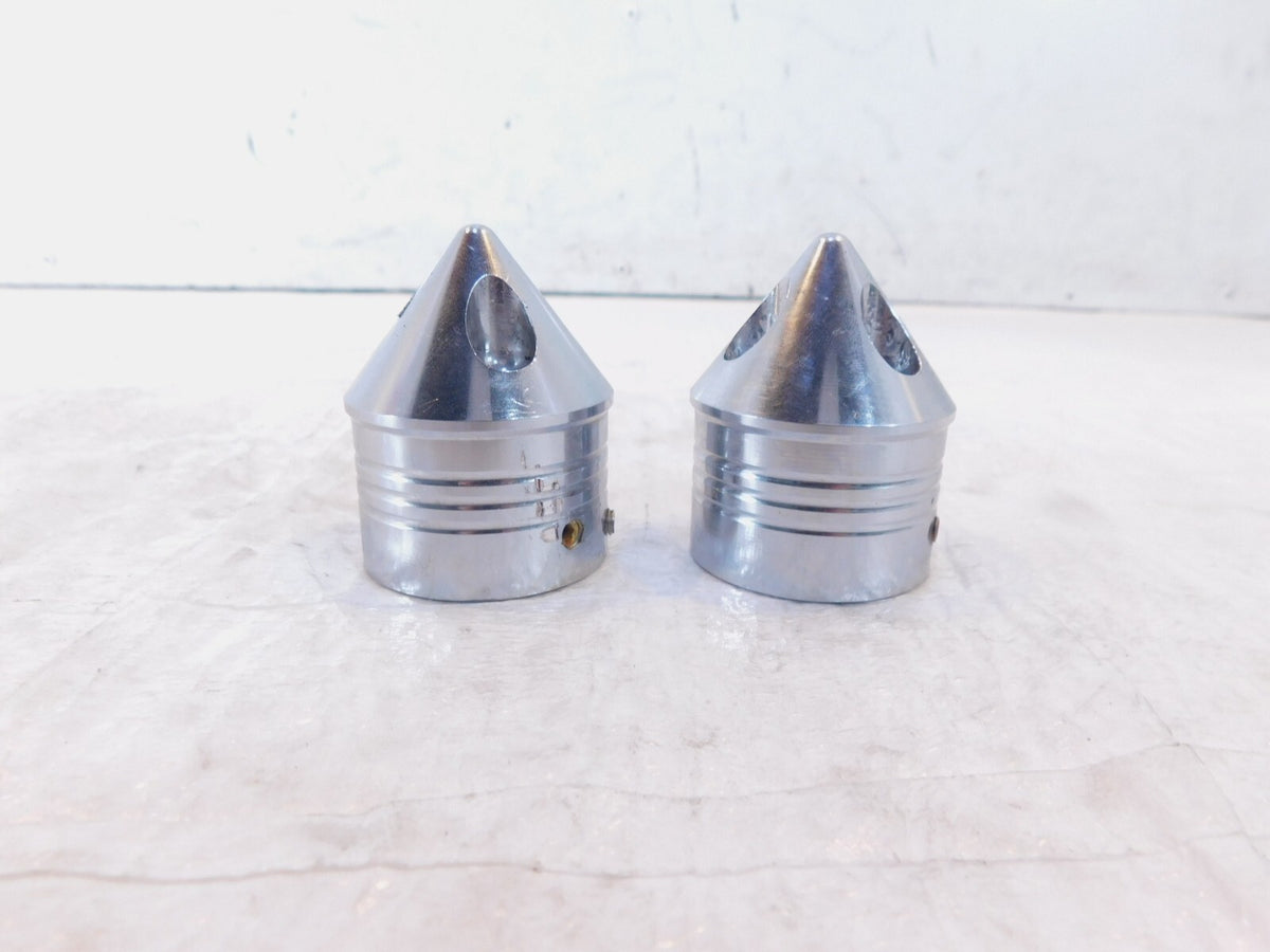 2009 Harley Davidson Touring FLHX Super Glide Chrome Front Axle Nut Covers - C3 Cycle