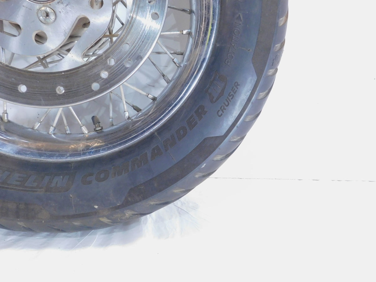 Harley Davidson Sportster 883 & 1200 Laced Rear Chrome Wheel Rim Tire & Rotor - C3 Cycle