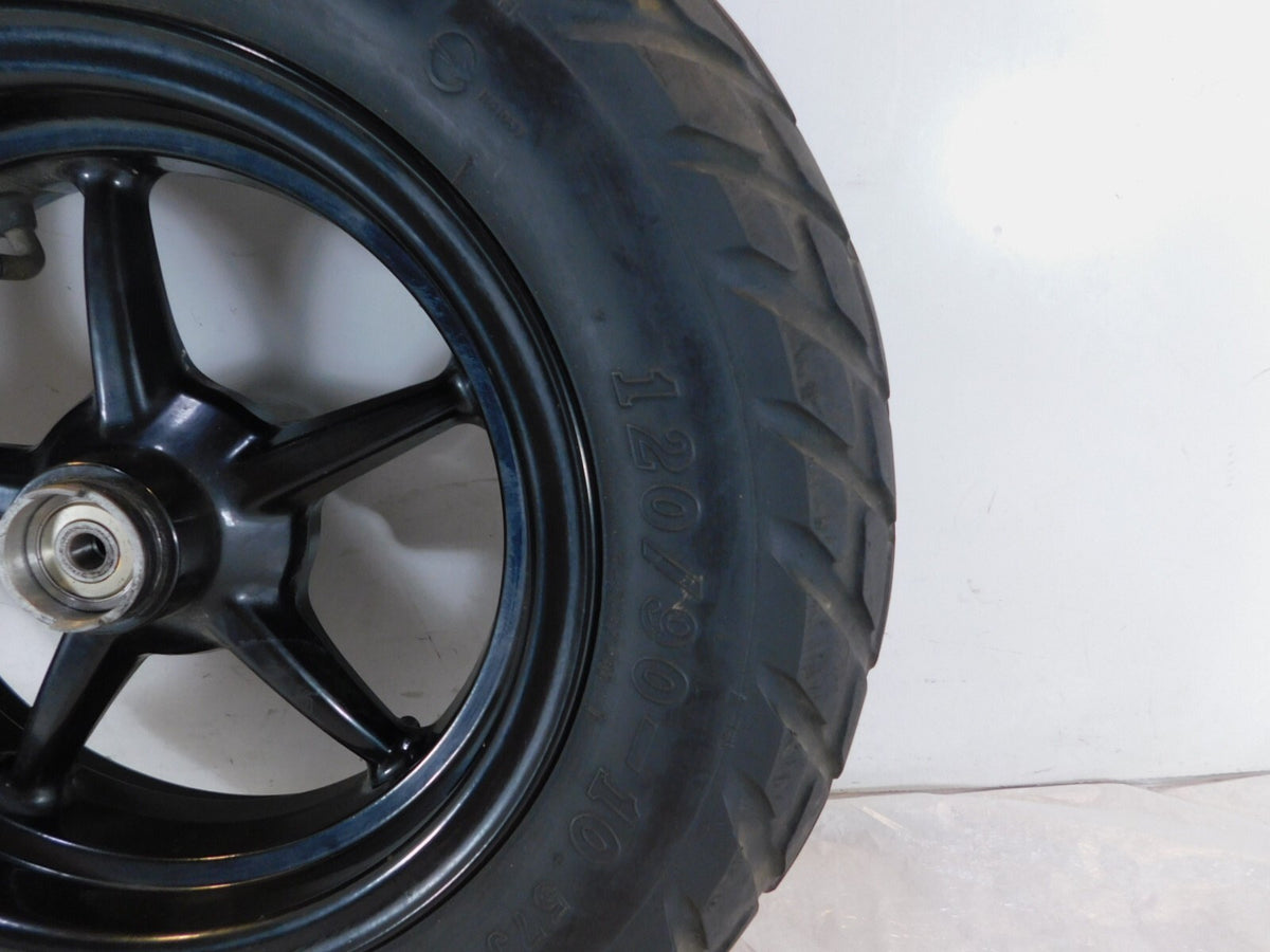 2012-2019 Yamaha YW50 Zuma 50 50F 50FX Black Front Wheel Rim & Tire 10" x 3.00" - C3 Cycle