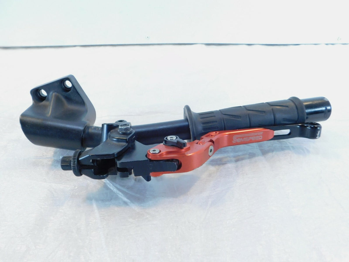 Kawasaki EX250 Ninja 250 300 Left Side Handlebar Clutch Lever & Weight - Damaged - C3 Cycle