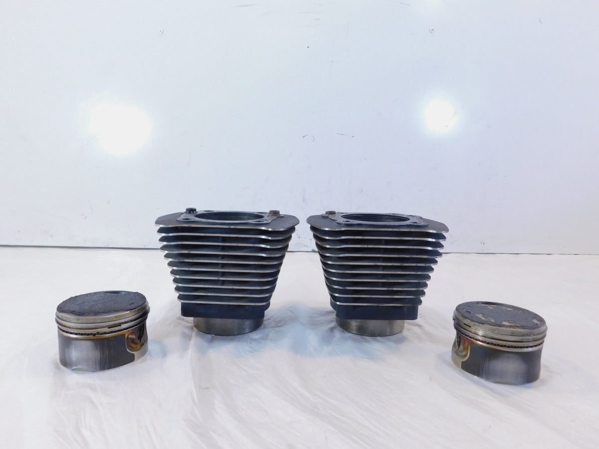 Pair Harley Davidson Sportster 1200 Black Engine Cylinder Barrel Jugs & Pistons - C3 Cycle