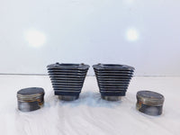 Pair Harley Davidson Sportster 1200 Black Engine Cylinder Barrel Jugs & Pistons - C3 Cycle