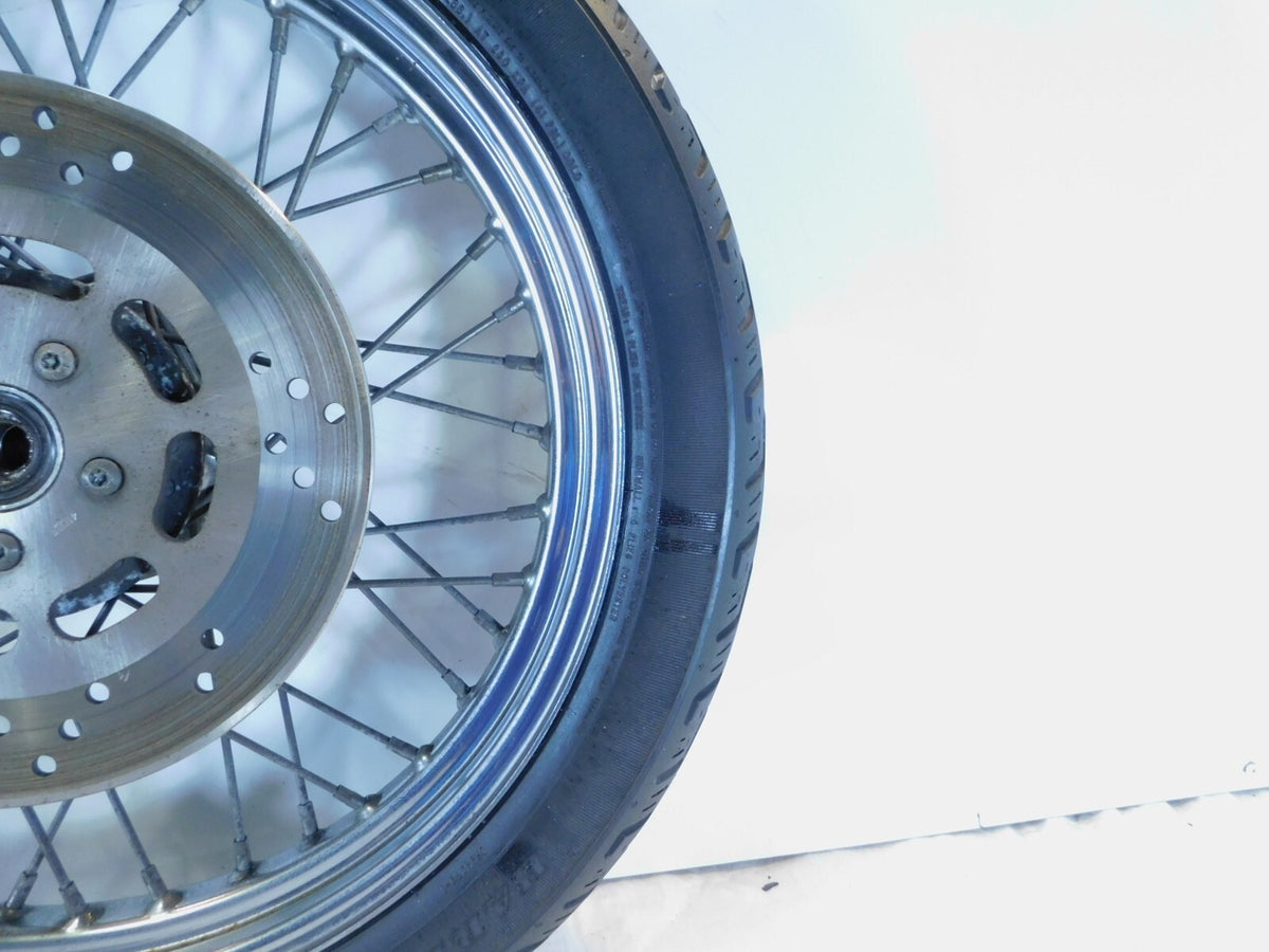 Harley Davidson XLH Sportster 883 1000 & 1200 19" Spoked Front Wheel Rim Rotor - C3 Cycle
