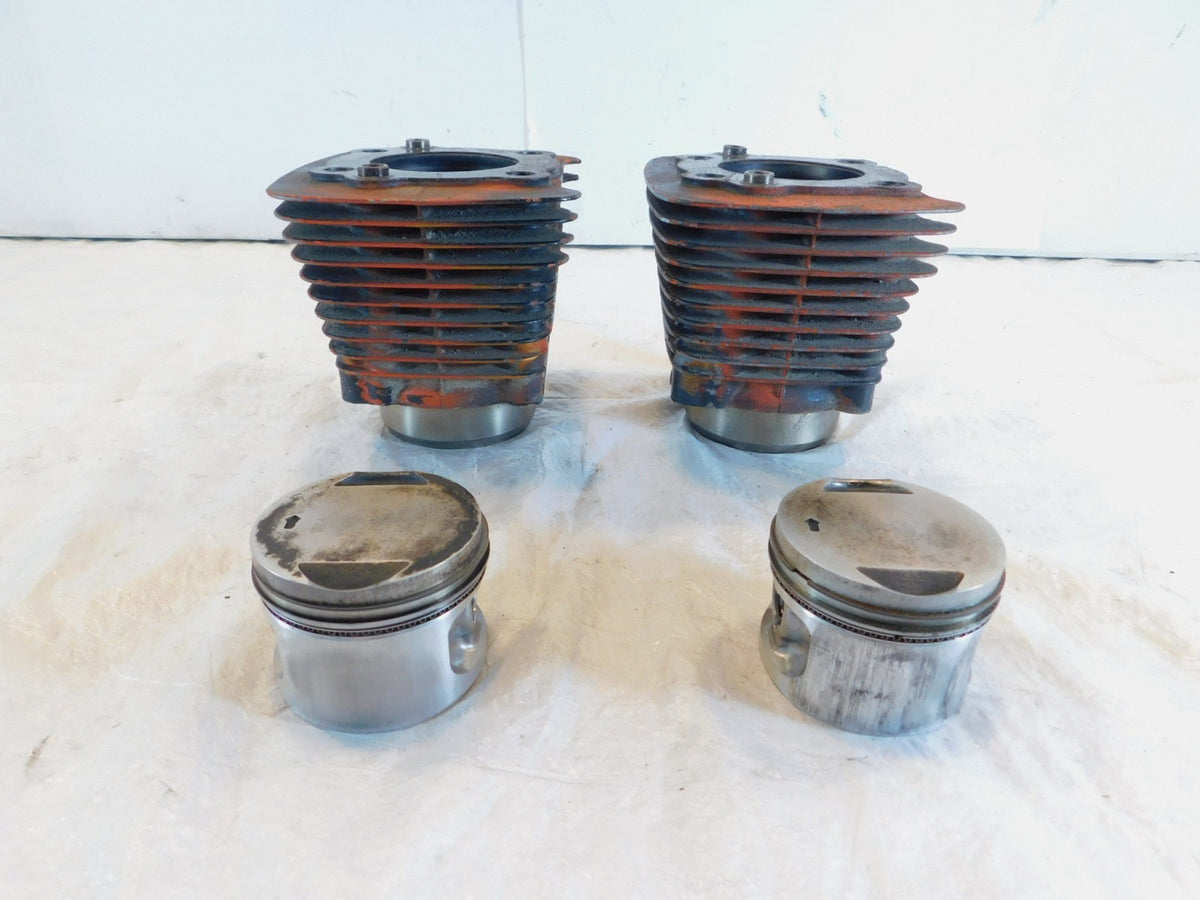 Pair Harley Davidson Sportster 883 Black Engine Cylinder Barrel Jugs w/ Pistons - C3 Cycle