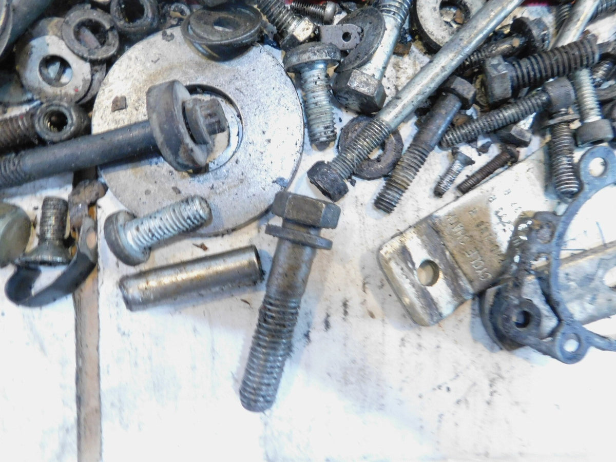 1985 85 Harley Davidson FX FXWG Wide Glide Nuts Bolt & Brackets Parts Box Lot - C3 Cycle