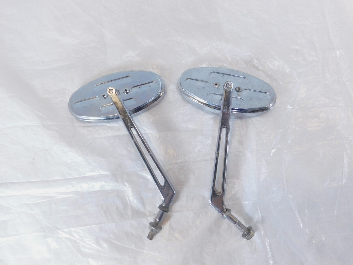 Harley Dyna Sportster Softail FXR Sportster Front Chrome Rear View Mirror - Set - C3 Cycle