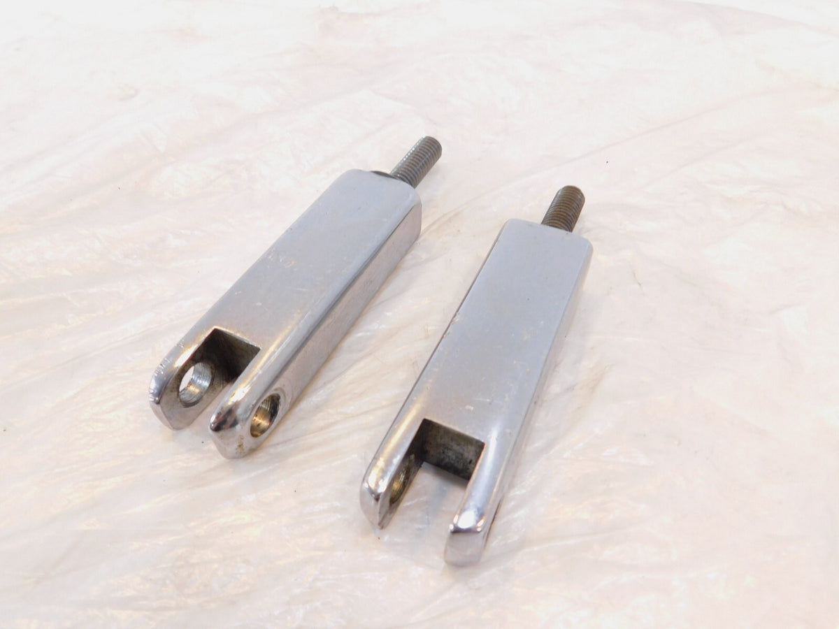 Harley EVO FXR EVO Dyna Chrome Front Highway Footpeg Peg Mount Clevis Brackets - C3 Cycle