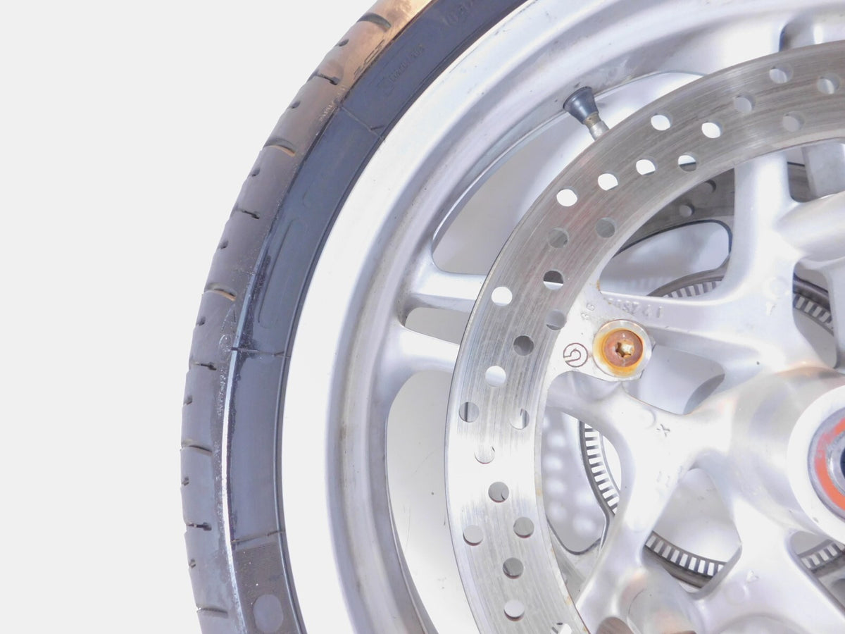 BMW K1200GT K1200RS R1100S R1150R Cast Silver Front Wheel Rim Tire & Brake Rotor - C3 Cycle
