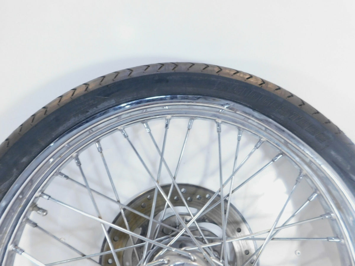 Bent Harley Davidson Softail Night Train & Deuce 21" Laced Front Wheel Rim Tire - C3 Cycle